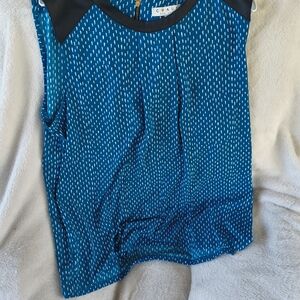 Chaps Teal and Black Kids Sleeveless Blouse